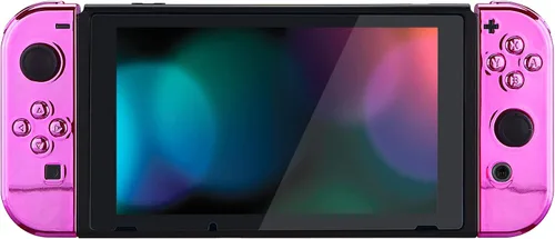 Vista 9 de eXtremeRate - Placa trasera para Nintendo Switch Console, NS Joycon con carcasa de mando de mano con botones de juego completo, carcasa de repuesto