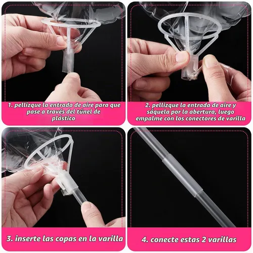 Vista 4 de Sumind - Juego de 50 soportes para globos transparentes para fiestas