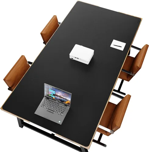 Vista 16 de Vyaaa 63" x 24" PU Leather Desk Mat, Black Large Mouse Pad Extra Large Office Desk Mat, Non-Slip Desk Blotter, Laptop Desk Pad, Waterproof Desk