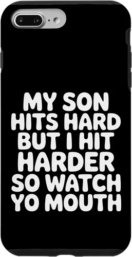 Vista 12 de My Son Hits Hard But I Hit Harder So Watch Yo Mouth - Case for iPhone 17