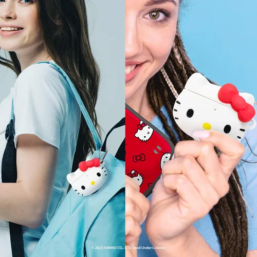 Vista 8 de iFace Funda Hello Kitty para AirPods Pro/Pro 2 + funda para iPhone 14 Plus (Kawaii Arcade)