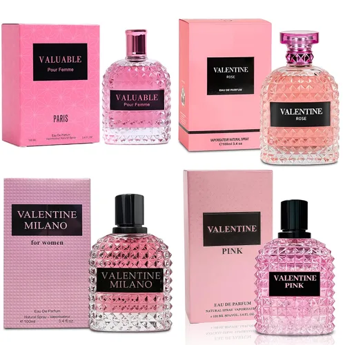 Vista 10 de A CENTER Juego de perfume de 4 piezas para mujer, set de regalo