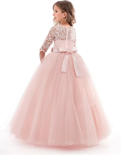 Vista 2 de NNJXD Girls Princess Pageant Dress Kids Prom Ball Gowns Wedding Party Flower Dresses