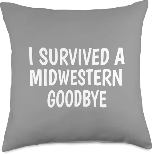 Vista 5 de Redds Threads I Survived A Midwestern Goodbye - Almohada (16 x 16 pulgadas), multicolor