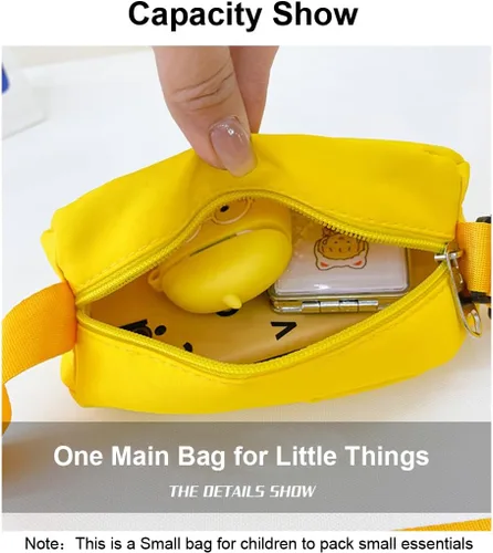 Vista 5 de Hiflyer Bolsa cruzada para niños, bolsa de hombro para niños, bolsa de nailon pequeña para niños, bolsa de viaje para niños, bolsas