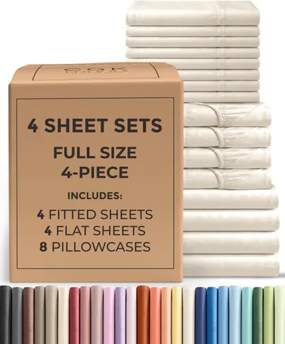 Vista 102 de Pack of 2, Twin Size 3 Piece Sheet Set - Breathable & Cooling - White