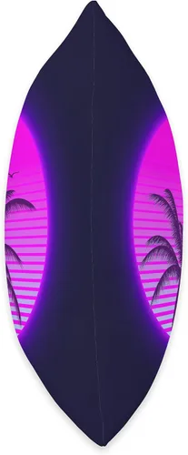 Vista 2 de Vaporwave 80s Retro Palm Tree Sunset Synthwave - Cojín de 15.7 x 15.7 in, multicolor