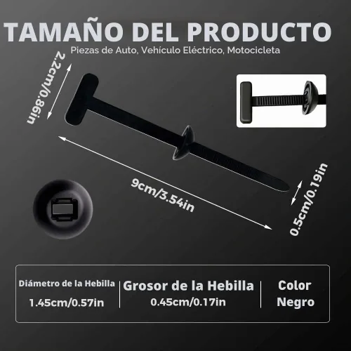 Vista 2 de Hebilla universal de nailon mejorada para ataduras de cables, resistente y autobloqueante, hebilla multifuncional para ataduras de cables