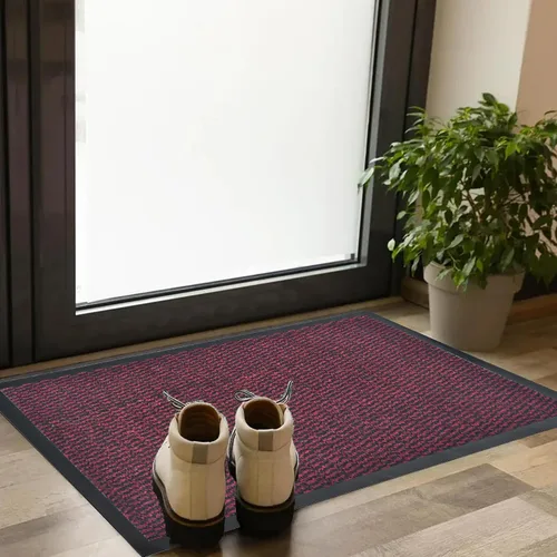 Vista 10 de Felpudo interior grande Lisa 48 L x 32 W Pulgada PP-PVC - Gris