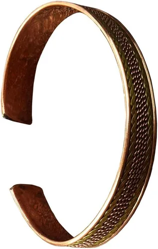 Vista 2 de HHH - Pulsera de cobre para hombres y mujeres, ajustable, duradera, cobre puro, ligera, 100%, Cobre