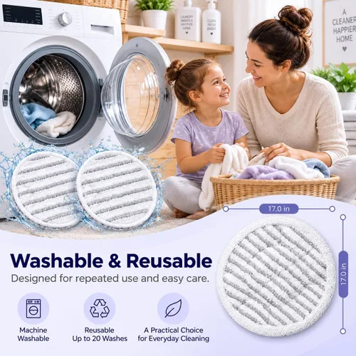 Vista 5 de 8-Pack S8201 Steam Mop Replacement Pads Compatible with Shark S8001