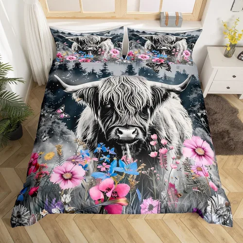 Vista 36 de Erosebridal Juego de ropa de cama de atrapasueños, tamaño individual, juego de funda de edredón bohemia de microfibra de lujo para niños