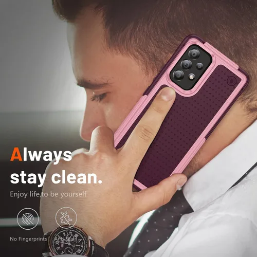 Vista 330 de Jeylly Compatible con Samsung Galaxy A22 5G Funda, Funda Samsung A22 5G con 2pcs protectores de pantalla de vidrio templado