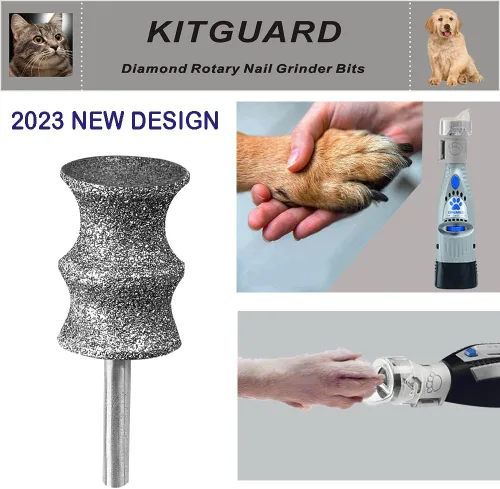 Vista 5 de Brocas de diamante para amoladora Dremel para uñas de perro para herramienta giratoria - Accesorio de 1/8' para amoladora de uñas Dremel para perros