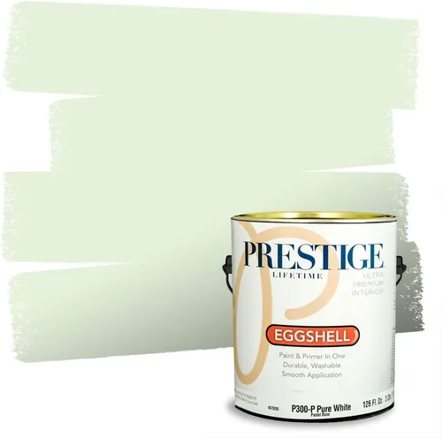 Vista 7 de PRESTIGE Pintura exterior e imprimación en uno, aloe, plano, 1 galón