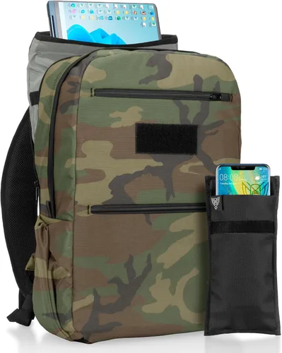 Vista 14 de Xtreme Sight Line ~ Xecutive Transport Faraday Backpack ~ Removable Signal-Blocking Laptop Sleeve ~ Carry-On Travel Friendly ~ Mil-Spec 1000D Nylon