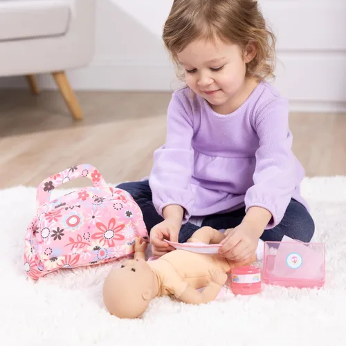 Vista 3 de melissa & doug Mine to love set cambiador de pañales con bolsa, toallitas, accesorios., Versión estándar, 1, Multicolor