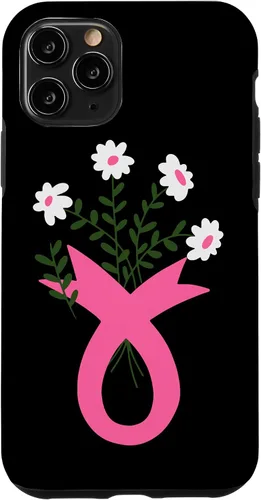 Vista 27 de Flower Jar Pink Ribbon Breast cancer Awareness Month Women Case for iPhone 16