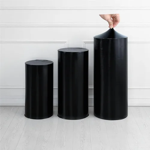 Vista 14 de Cubiertas redondas para soporte de cilindro para fiestas, cubiertas elásticas bronceadoras para pedestal, cubierta de cilindro de zócalo, 3