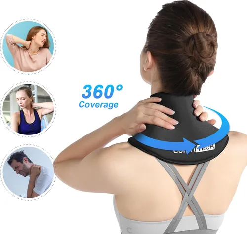 Vista 2 de ComfiTECH Gel de Compresa de Hielo para Cuello, Almohadilla de Enfriamiento para Cervical y Hombro, Mediano, 1 Paquete Flexible after Frozen, Soft