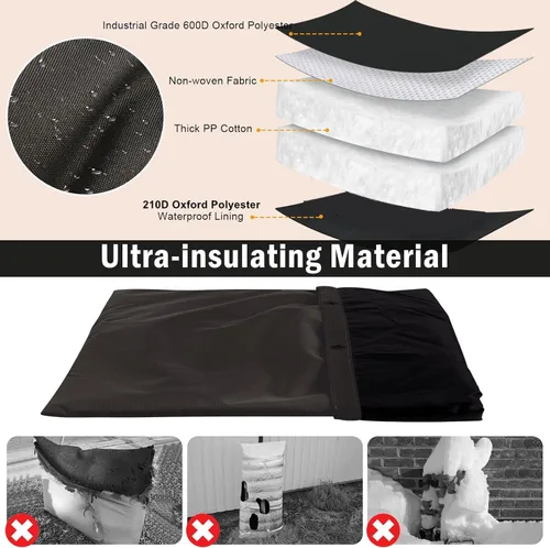 Vista 5 de Funda aislante de reflujo, bolsa aislante para válvula de rociador de agua, bomba de pozo, medidor de agua, prevención de reflujo, cubiertas