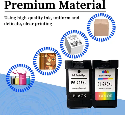 Vista 5 de PG-245 CL-246 Cartuchos de tinta compatibles con Canon PG-245 CL-246 Cartuchos de tinta de alto rendimiento para Canon IP2820 IP2850 MG2420 MG2450