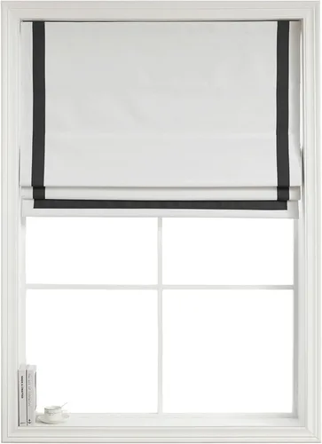Vista 12 de Everyday Celebration Persianas romanas – 100 % opacas, sin cordón, para ventanas de interior, persianas con borde de cinta (negro) 23 pulgadas