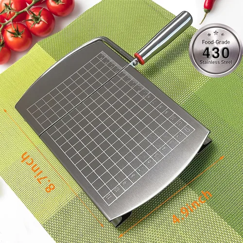 Vista 2 de Cortador de queso, cortador de queso multifuncional de acero inoxidable, adecuado para cortar queso en bloques, mantequilla, verduras, salchichas
