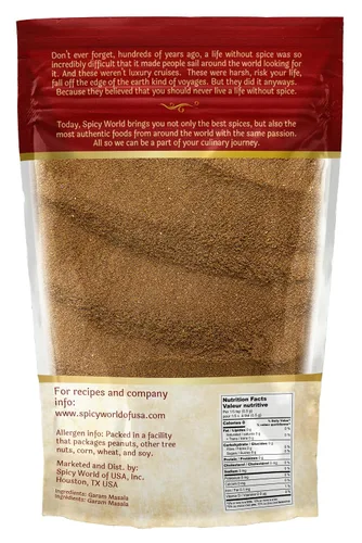 Vista 7 de Spicy World Garam Masala Polvo de 3.5 onzas Sin sal, vegano Origen indio Especias en polvo Garam Masala