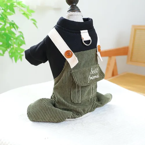 Vista 4 de Generic Ropa de verano para mascotas, camisas elegantes a cuadros para perros pequeños, lindos cachorros, overol clásico con pechera para chihuahua