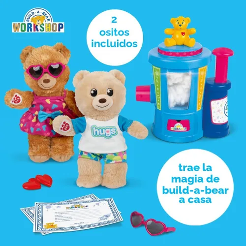 Vista 2 de Estación de relleno de juguetes Build-A-Bear Workshop de Casdon Estación en casa para niños de 3 años en adelante Rellena, viste y abraza amigos