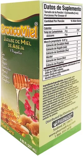 Vista 2 de HGB BroncoMiel Jarabe de 8 onzas - Jarabe con Miel (paquete de 1)