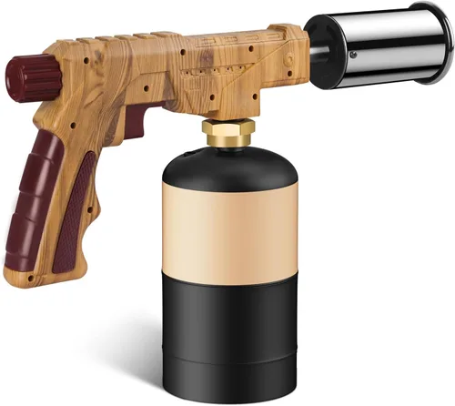 Vista 9 de Semlos Antorcha de propano, pistola de antorcha de propano grande de metal recargable