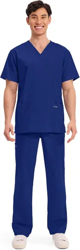 Vista 77 de Cherokee WW Professionals WW695 - Camisa de uniforme sanitario para hombre, con cuello en V
