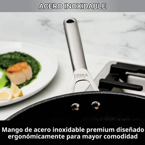 Vista 7 de Ninja Foodi NeverStick C69500 - Juego de 10 piezas, utensilios de cocina, acero inoxidable