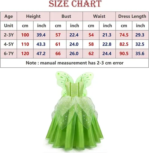 Vista 3 de TYHTYM Disfraces de princesa para niñas pequeñas, cosplay, Halloween, Navidad, fiesta, 2-11T