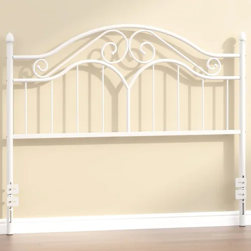 Vista 16 de Elephance - Cabecero para estructura de cama de tamaño completo, cabecero de plataforma vintage solo de metal, altura ajustable, resistente y Negro