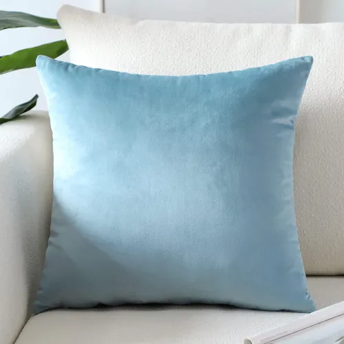 Vista 23 de Artscope Fundas de Almohada de Terciopelo de Lujo Fundas de Almohadas Cuadradas Decorativas Fundas de Cojines Suaves Sólidas para Sofá de Sala Sofá