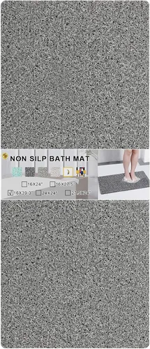 Vista 20 de Tapete antideslizante para bañera, tapete de baño antideslizante de 0.6 pulgadas, extra grueso, de secado rápido, tapete de ducha antideslizante