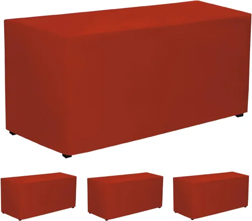 Vista 27 de PLOYMONO - Juego de 2 manteles ajustables, mantel de longitud hasta el suelo para mesa rectangular de 4 pies (122x61 cm) de poliéster, ideal