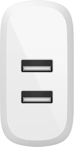 Vista 6 de Belkin Bloque de cargador USB de doble puerto de 24 W, carga rápida para viajes Cargador para iPhone de carga rápida, iPhone 17, Air, Pro, Pro