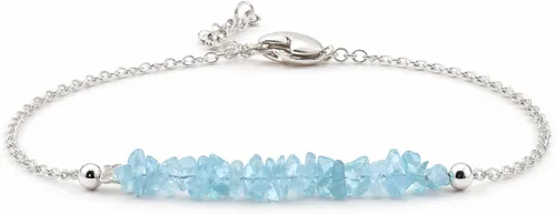 Vista 15 de Gempires - Pulsera de barra de chips naturales, cristales curativos de energía, regalo de cumpleaños, joyería de piedras preciosas de 8 pulgadas