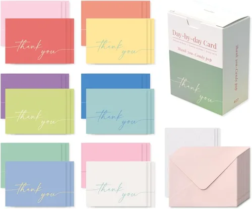 Vista 10 de Monolike Tarjeta Día a Día, 105 Luna - Mezcla de 48 mini tarjetas individuales, 24 sobres Paquete