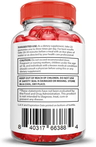 Vista 5 de Paquete de 5 gomitas Ignite Keto ACV Extreme 2000 mg Advanced Ignite Keto Gummies Vinagre de sidra de manzana formulado con jugo de granada