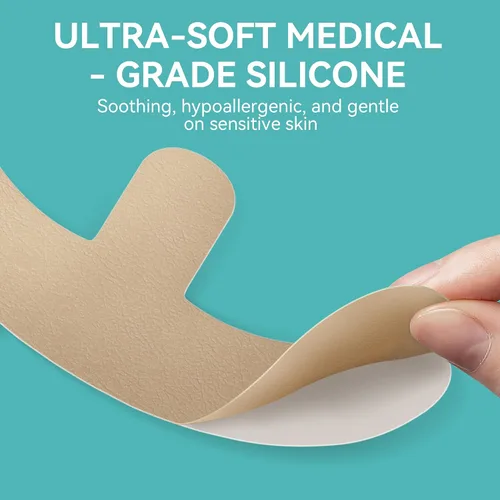 Vista 4 de Láminas de silicona para cicatrices de mama - 6 parches con forma de ancla Medical Grade Silicone, Hypoallergenic & Reusable for Breast Lift