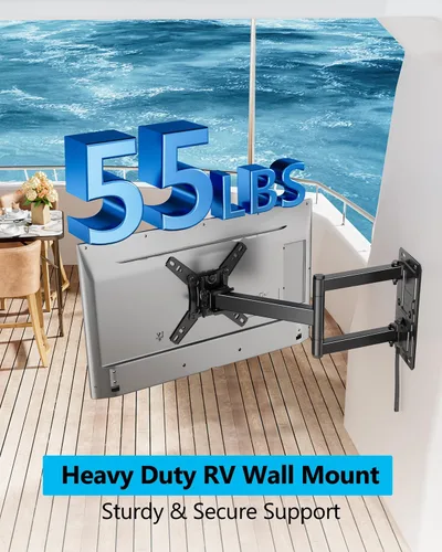 Vista 3 de FORGING MOUNT Soporte de pared vertical para TV RV con cerradura con horizontal a vertical para televisores y monitores de 13 a 43 pulgadas, soporte