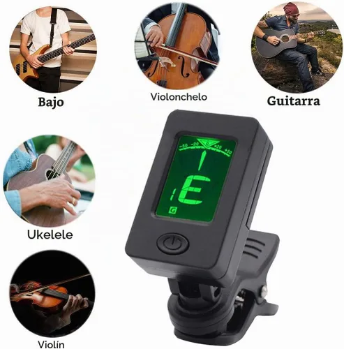 Vista 5 de Cejilla de guitarra con afinador, afinador de clip, accesorios de guitarra, ukelele eléctrico acústico y más
