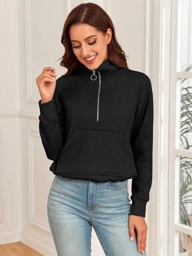 Vista 3 de SENFURE Sudadera de manga larga con un hombro para mujer, con estampado divertido y delgado, para otoño