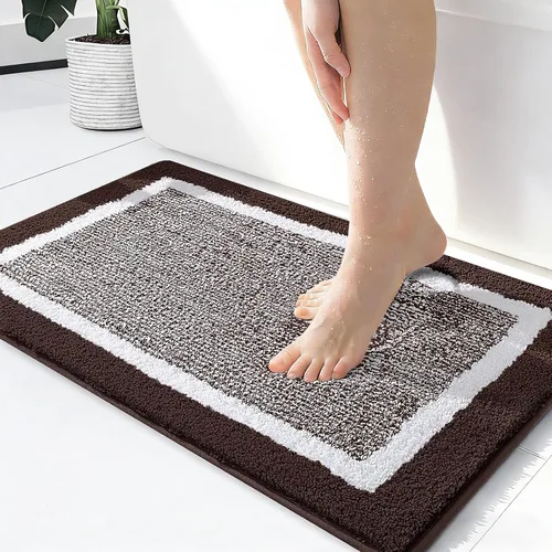 Vista 20 de OLANLY Alfombras de baño 24x16, tapetes de baño extra suaves y absorbentes de microfibra, antideslizantes, lavables a máquina, secan rápido