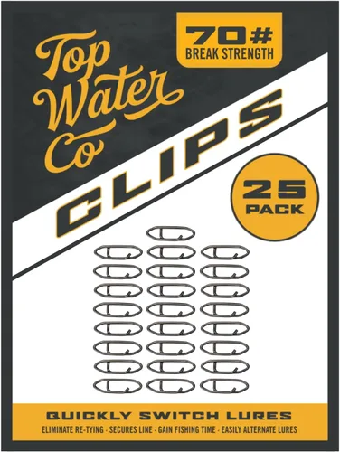 Vista 12 de Clips de pesca de velocidad de Top Water Co. - Acero inoxidable duradero, conector de señuelo rápido (varios tamaños) sizes, break strengths, pack